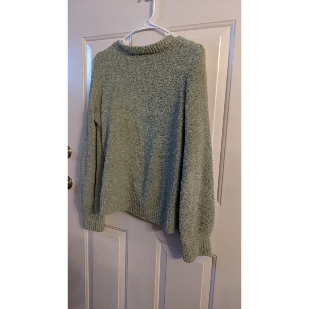 Marbled Light Green Soft Sweater, Size Medium